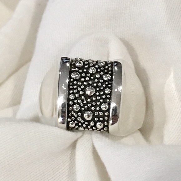 MICHAEL DAWKINS Starry Night Sterling Silver Ring Sz 8 - Picture 15 of 15